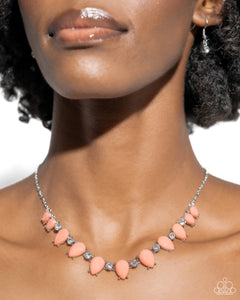 Malibu Marvel - Orange Necklace - Paparazzi Accessories