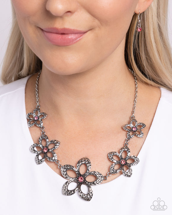 Faithful Florals - Pink Necklace - Paparazzi Accessories