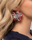 Merry Model - Red Post Earrings - Paparazzi Accessories