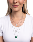 Playfully Panache - Green Necklace - Paparazzi Accessories