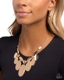 Hammered Horoscope - Gold Necklace - Paparazzi Accessories