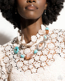 Santa Fe Service - Blue Necklace - Paparazzi Accessories