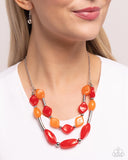 Malibu Moment - Red Necklace - Paparazzi Accessories