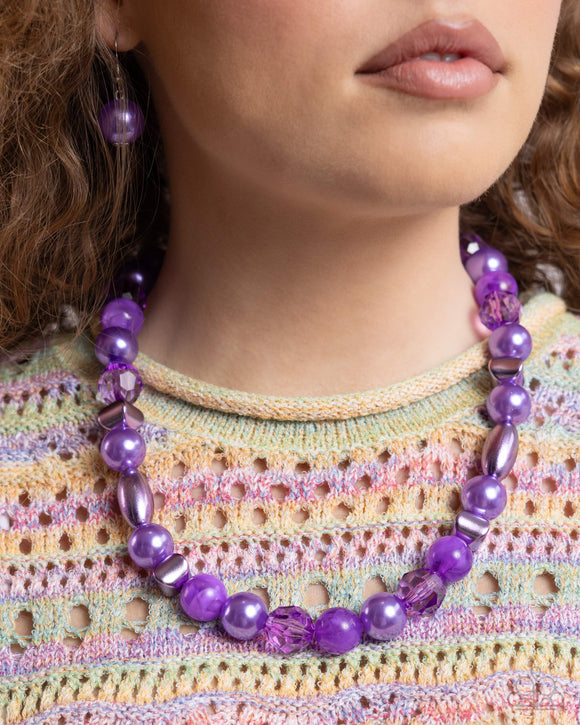 Plentiful Pearls - Purple Necklace - Paparazzi Accessories