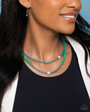 Multicolored Masquerade - Green Necklace - Paparazzi Accessories