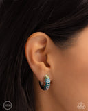 Ombré Observer - Blue Clip-On Earrings - Paparazzi Accessories