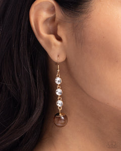 Classy Cadence - Brown Earrings - Paparazzi Accessories