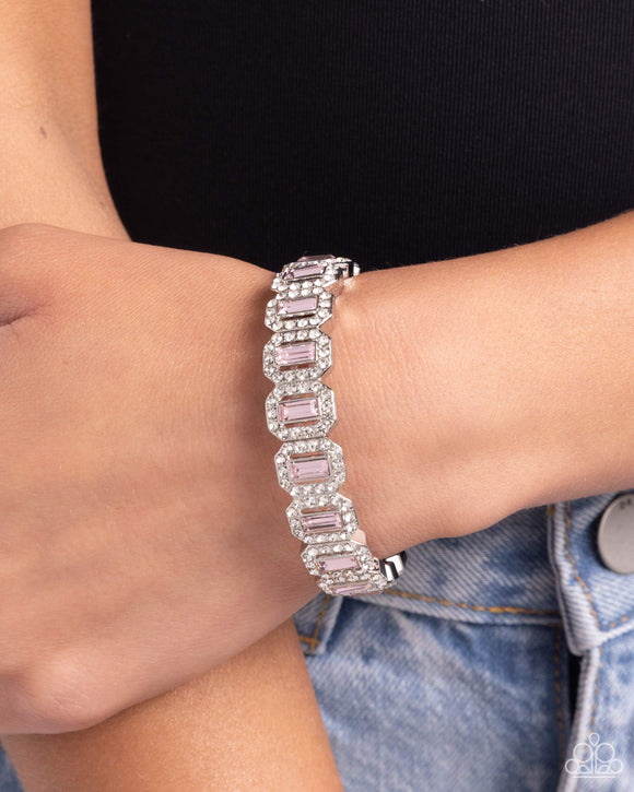 Gasp-Worthy Glitter - Pink Bracelet - Paparazzi Accessories