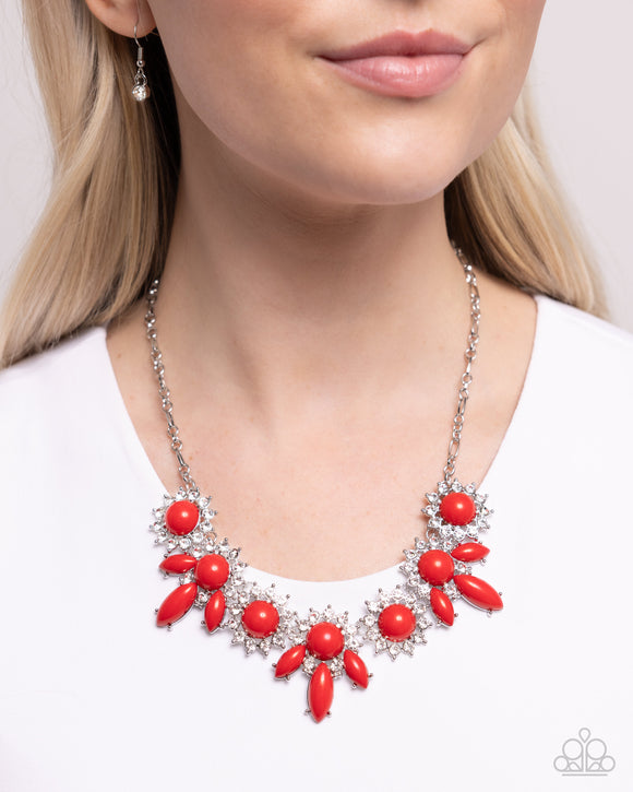 Flair for the Feminine - Red Necklace - Paparazzi Accessories