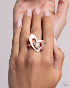 Abstract Amor - Copper Ring - Paparazzi Accessories