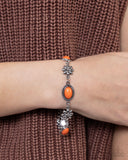 Earthy Estate - Orange Bracelet - Paparazzi Accessories