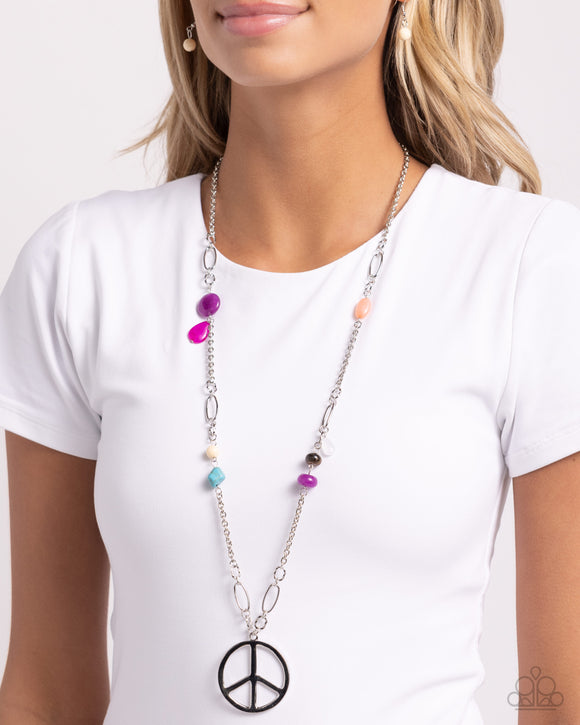 Peaceful Playtime - Purple Necklace - Paparazzi Accessories