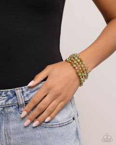 Refined Reality - Green Bracelet - Paparazzi Accessories