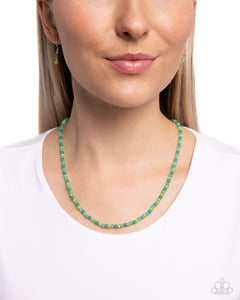 Beaded Belonging - Green Necklace - Paparazzi Accessories