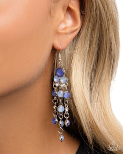 Cascading Clarity - Blue Earrings - Paparazzi Accessories