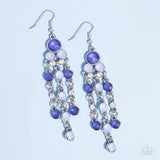 Cascading Clarity - Blue Earrings - Paparazzi Accessories