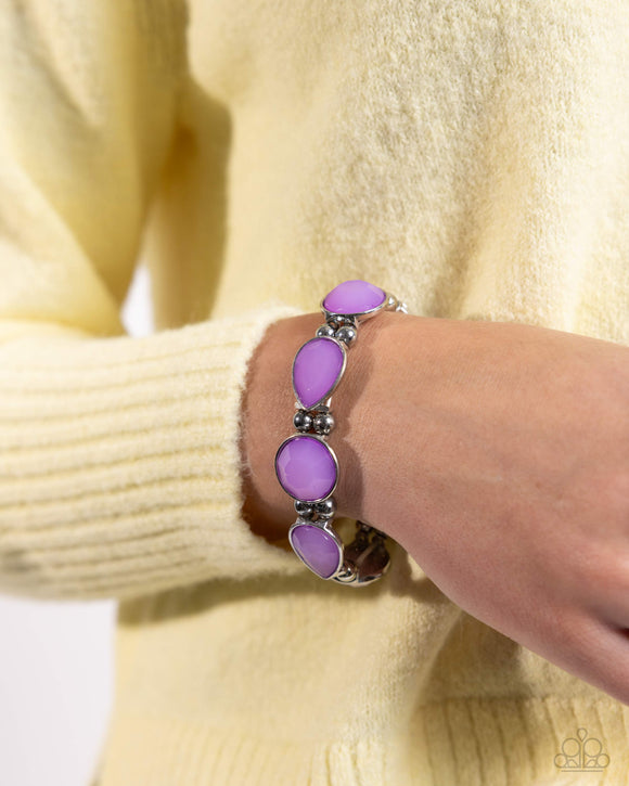 In All the BRIGHT Places - Purple Bracelet - Paparazzi Accessories