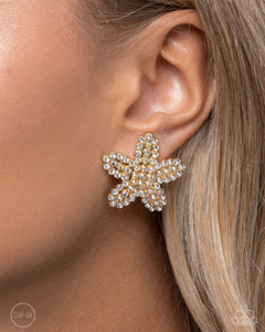Starfish Serenade - Gold Clip-On Earrings - Paparazzi Accessories