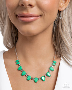 Malibu Marvel - Green Necklace - Paparazzi Accessories