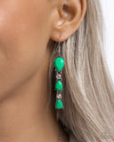 Malibu March - Green Earrings - Paparazzi Accessories