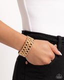 Braided Bandit - Gold Bracelet - Paparazzi Accessories