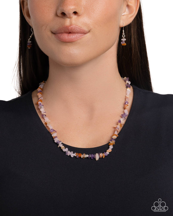 Chiseled Charm - Purple Necklace - Paparazzi Accessories