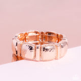 Textured Tranquility - Rose Gold Bracelet - Paparazzi Accessories