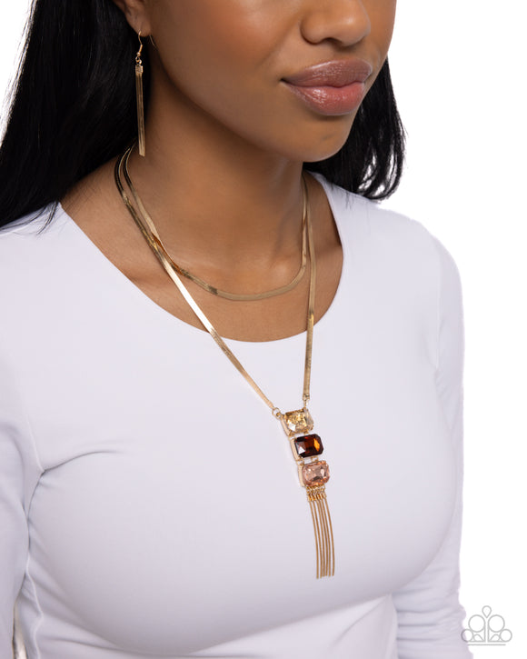 Passionate Pageantry - Brown Necklace - Paparazzi Accessories