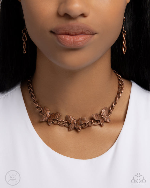 Aerial Ambition - Copper Necklace - Paparazzi Accessories