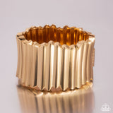 Warped Welding - Gold Bracelet - Paparazzi Accessories