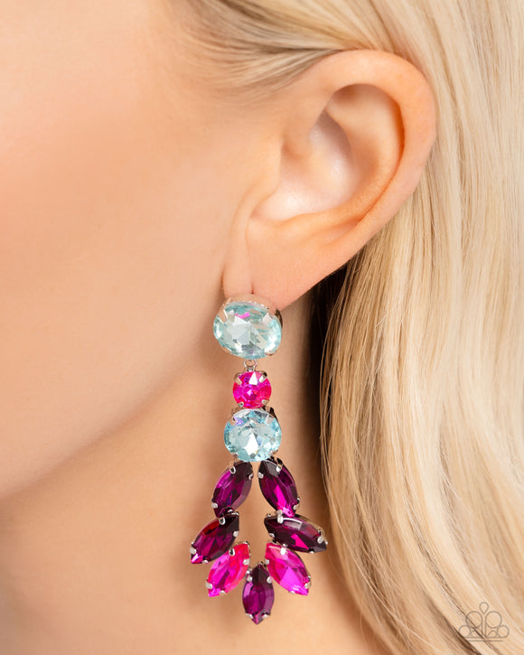 Cascading Cache - Multi Post Earrings - Paparazzi Accessories