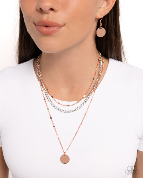 Dainty Development - Copper Necklace - Paparazzi Accessories