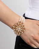 Flattering Floral - Gold Bracelet - Paparazzi Accessories