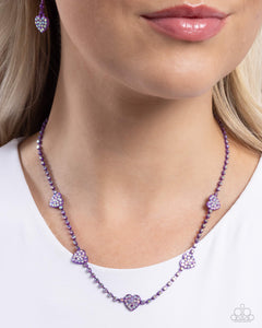 Homecoming Hearts - Purple Necklace - Paparazzi Accessories