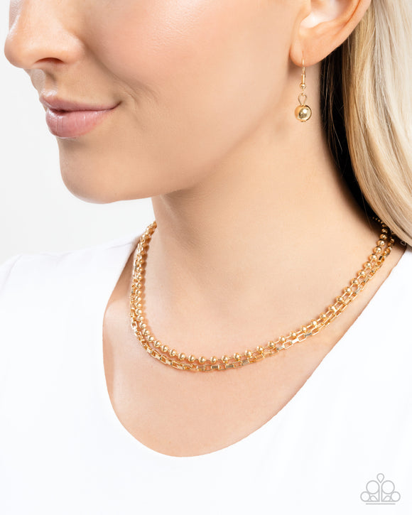 Laidback Layers - Gold Necklace - Paparazzi Accessories