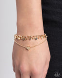 Endearing Ending - Gold Bracelet - Paparazzi Accessories