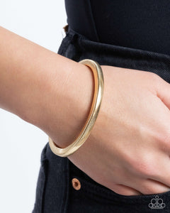 Stubborn Simplicity - Gold Bracelet - Paparazzi Accessories