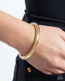 Stubborn Simplicity - Gold Bracelet - Paparazzi Accessories