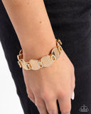 Shimmery Sneak Peek - Gold Bracelet - Paparazzi Accessories