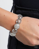 Airily Adorned - White Bracelet - Paparazzi Accessories