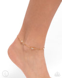 Ladylike Loop - Gold Anklet - Paparazzi Accessories