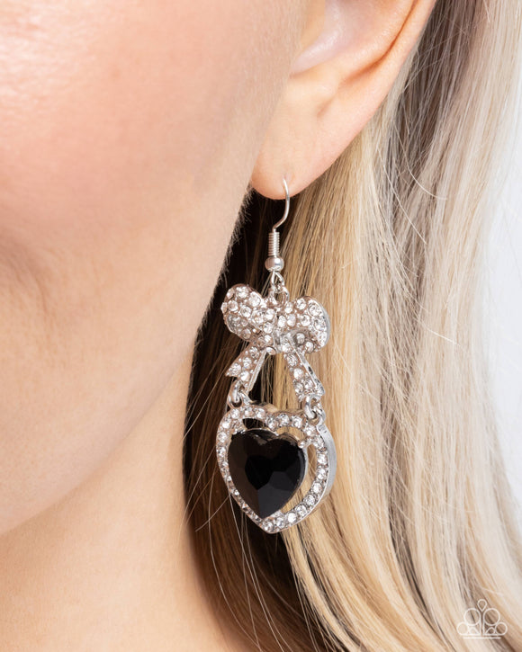 Adorable Allure - Black Earrings - Paparazzi Accessories