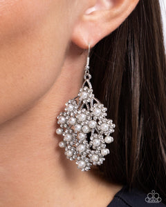 Nautical Netting - White Earrings - Paparazzi Accessories