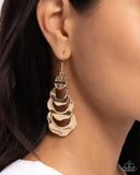 Layered Labor - Gold Earrings - Paparazzi Accessories