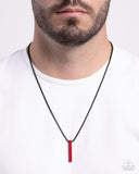 Modern Mix - Red Mens Necklace - Paparazzi Accessories