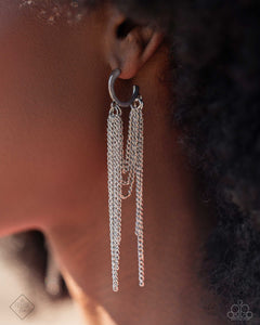 Copious Caliber - Silver Earrings - Paparazzi Accessories