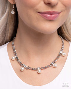 Pearl Pedestal - White Necklace - Paparazzi Accessories