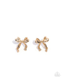 princess-treatment-gold-post earrings-paparazzi-accessories