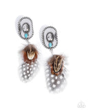 feathered-fairy-tale-brown-post earrings-paparazzi-accessories