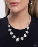 Royal Ready - White Necklace - Paparazzi Accessories